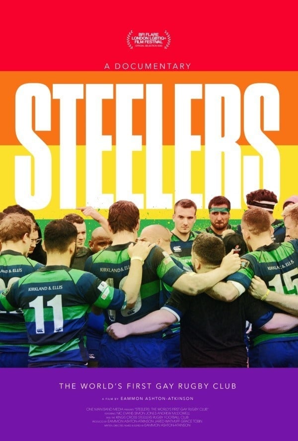 Poster for the movie "Steelers: The World's First Gay Rugby Club"