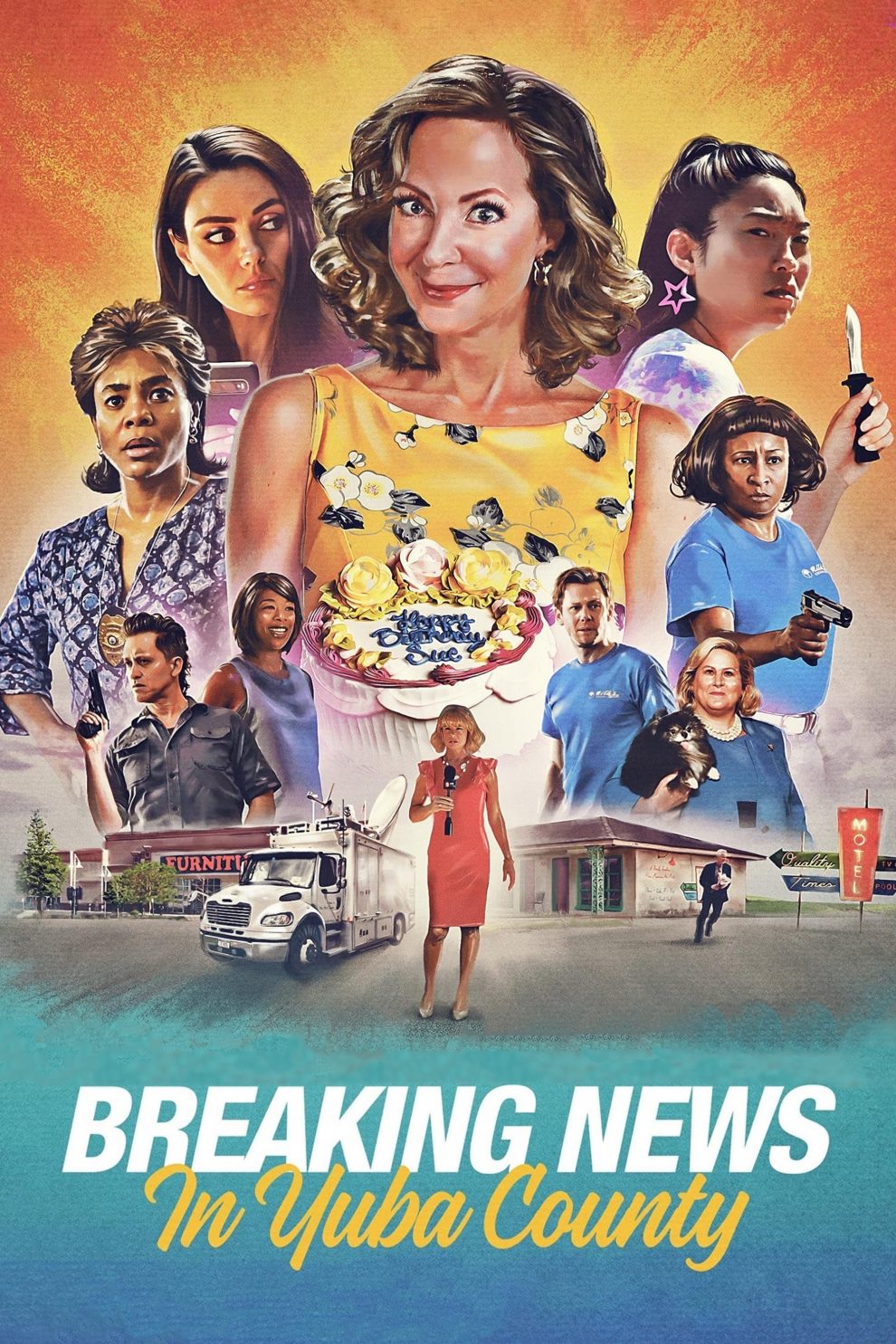 Poster for the movie "Breaking News in Yuba County"